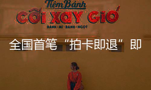 入圳机代秒级拍退落地卡即业务全国即买即退境退首笔 深税进时场离